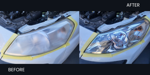 Autoscreenz Partner Before & After Headlight Restoration - Autoscreenz Partner GQ