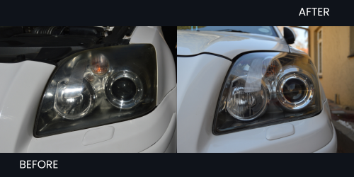 Autoscreenz Partner Before & After Headlight Restoration - Autoscreenz Partner Roodepoort Toyota Avensis 2