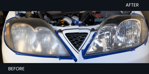 Autoscreenz Partner Before & After Headlight Restoration - Autoscreenz Partner Roodepoort Toyota